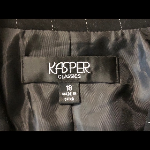 Kasper 🌹Business Striped Blazer Jacket  Sz 18 🦋 - Picture 6 of 8